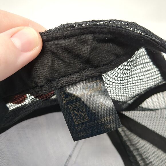 Something Special LA Snapback Trucker Hat Black OS Adjustable Sequin Mesh Back - Picture 8 of 8